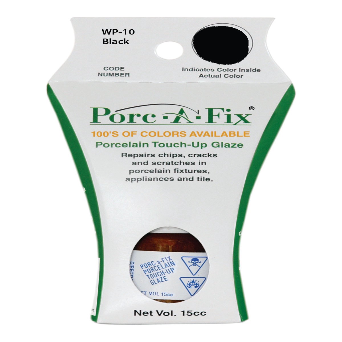 WP-10 Porc-A-Fix Touch Up Repair Glaze - Whirlpool Black