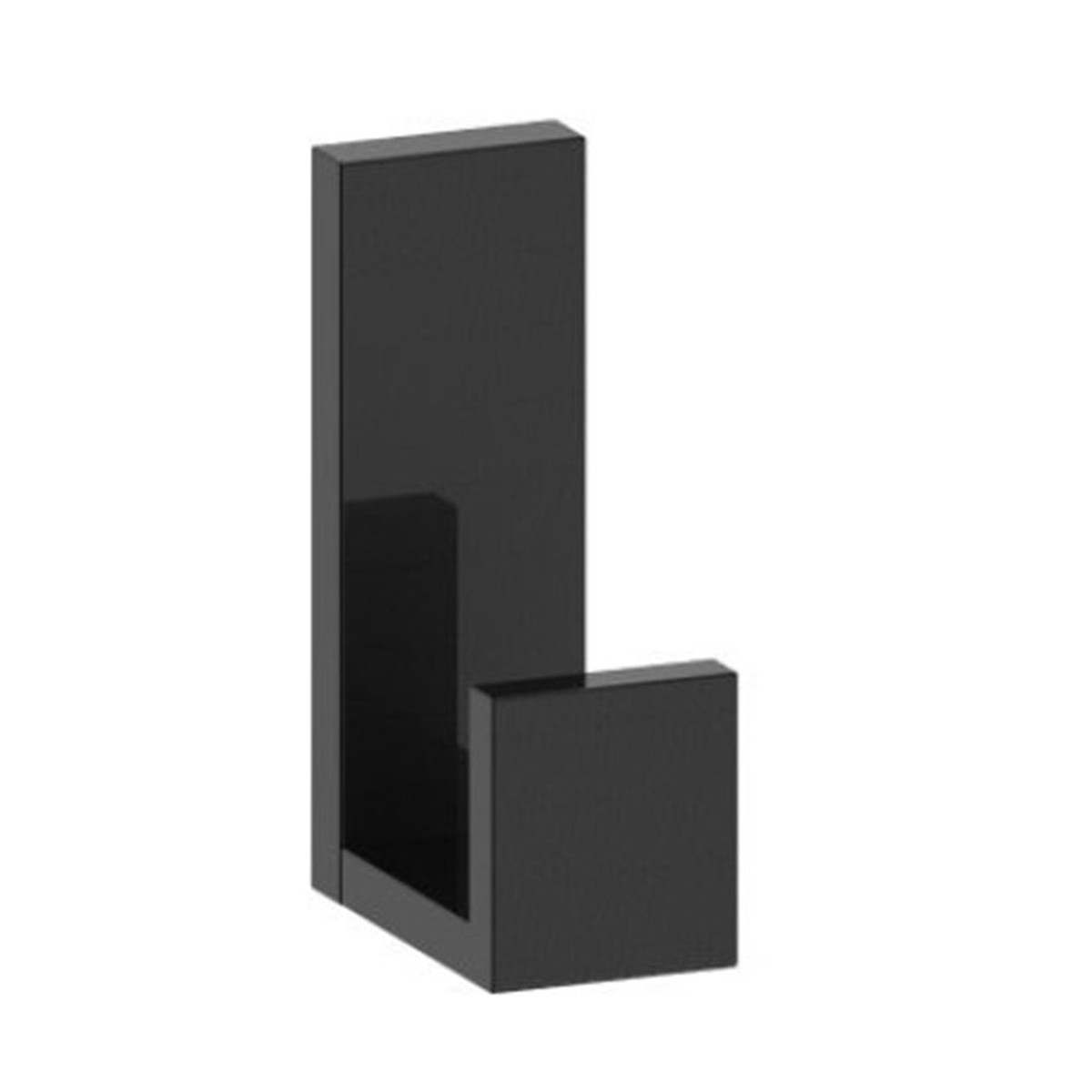 Berlin Large Coat Hook - Wall Mount - 4 BrassMatt Black