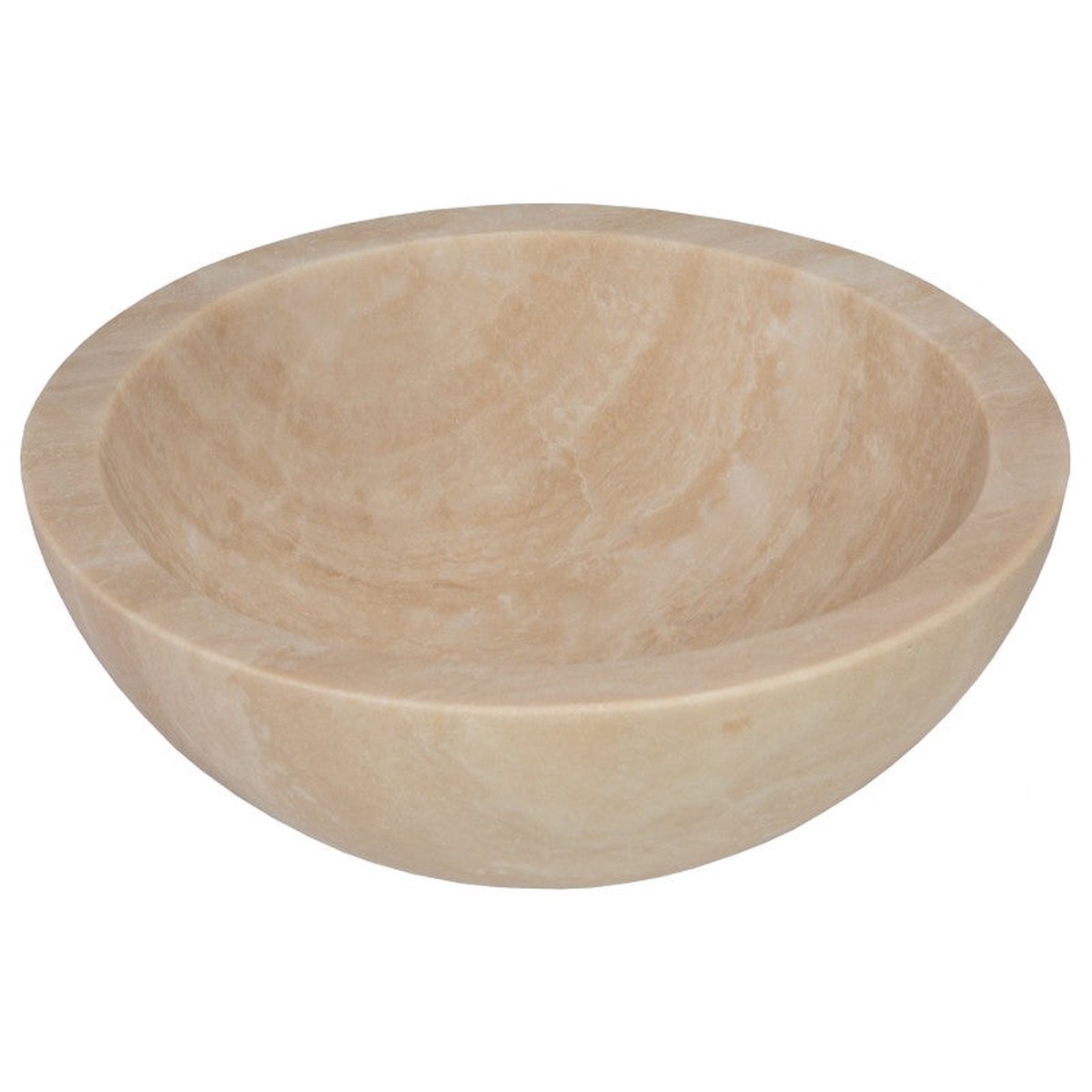 Eden Bath Small Vessel Sink Bowl - Honed Beige Travertine