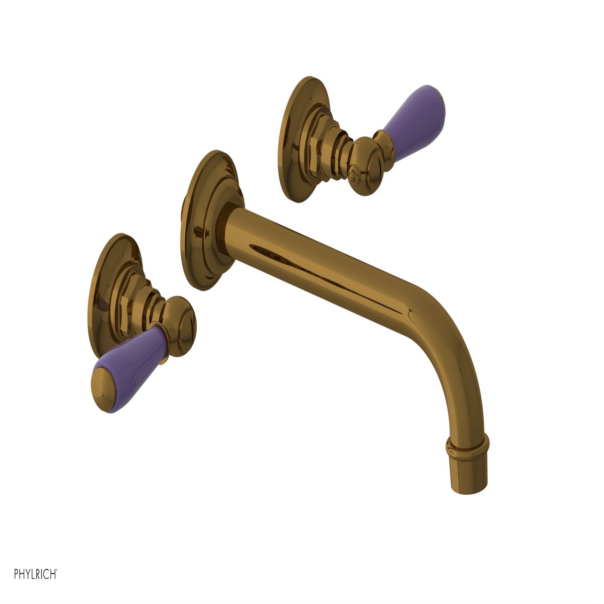 JAMESTOWN Wall Tub Set - Lever Handle with Purple Accents 165-57