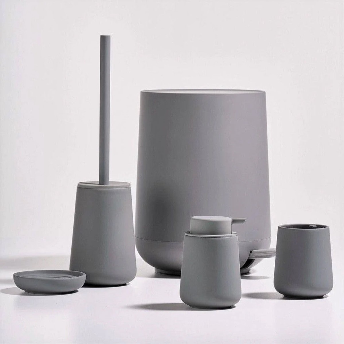 Nova One Bathroom Accessories Set - Free Standing - StonewareGull Gray