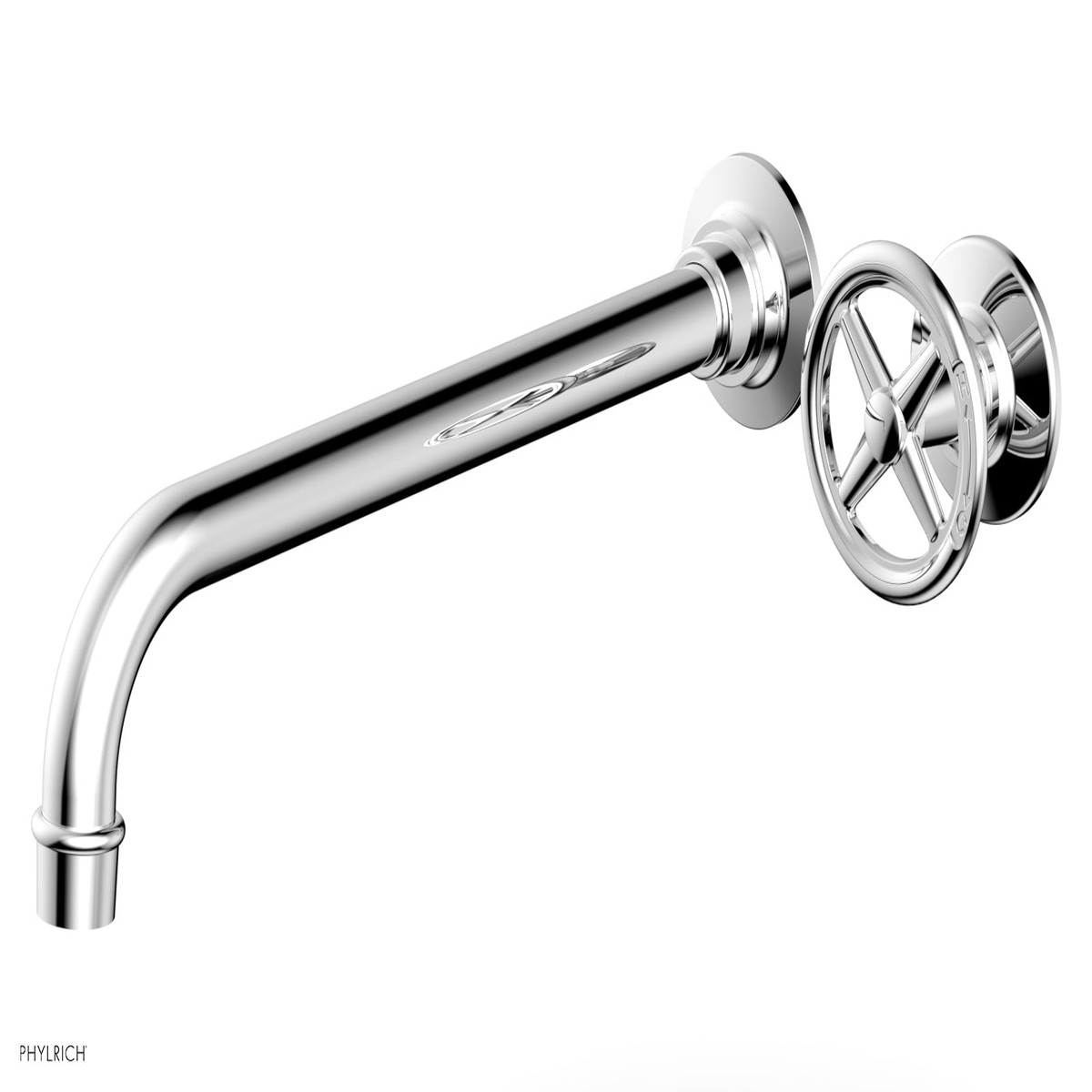 WORKS 12 Single Handle Wall Lavatory Set - Cross Handle 220-15-12