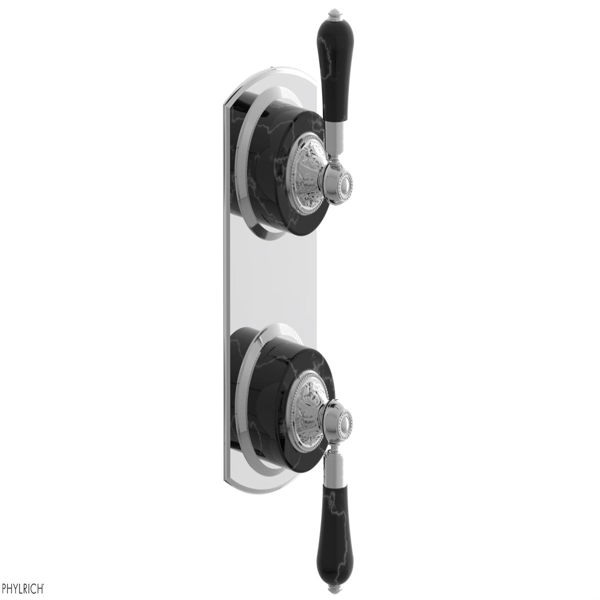 VERSAILLES 12 Mini Thermostatic Valve with Volume Control or Diverter - Frienze Black Lever Handles 4-459C