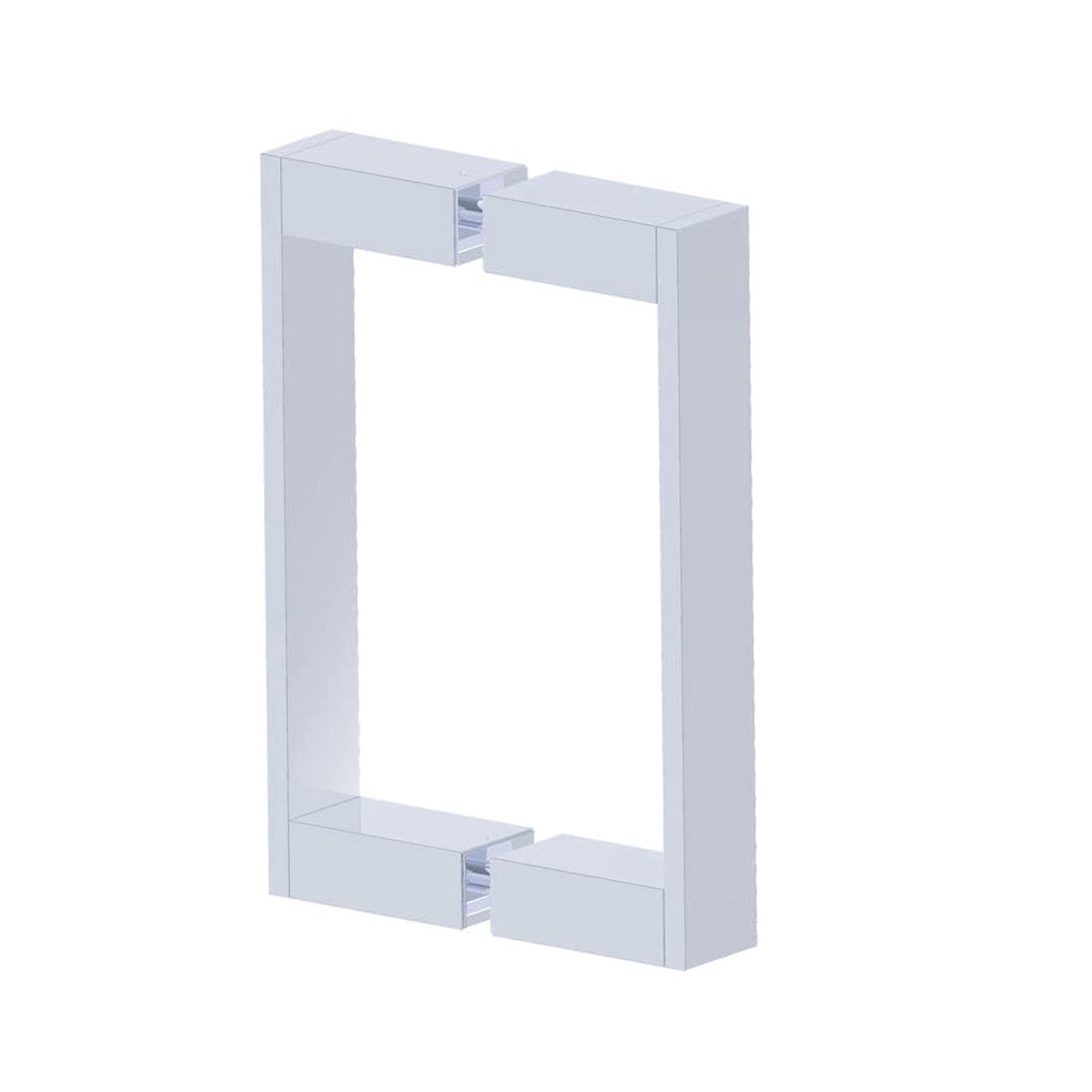Berlin Double Glass Shower Door Handle - Door Mount - 8 BrassPolished Chrome