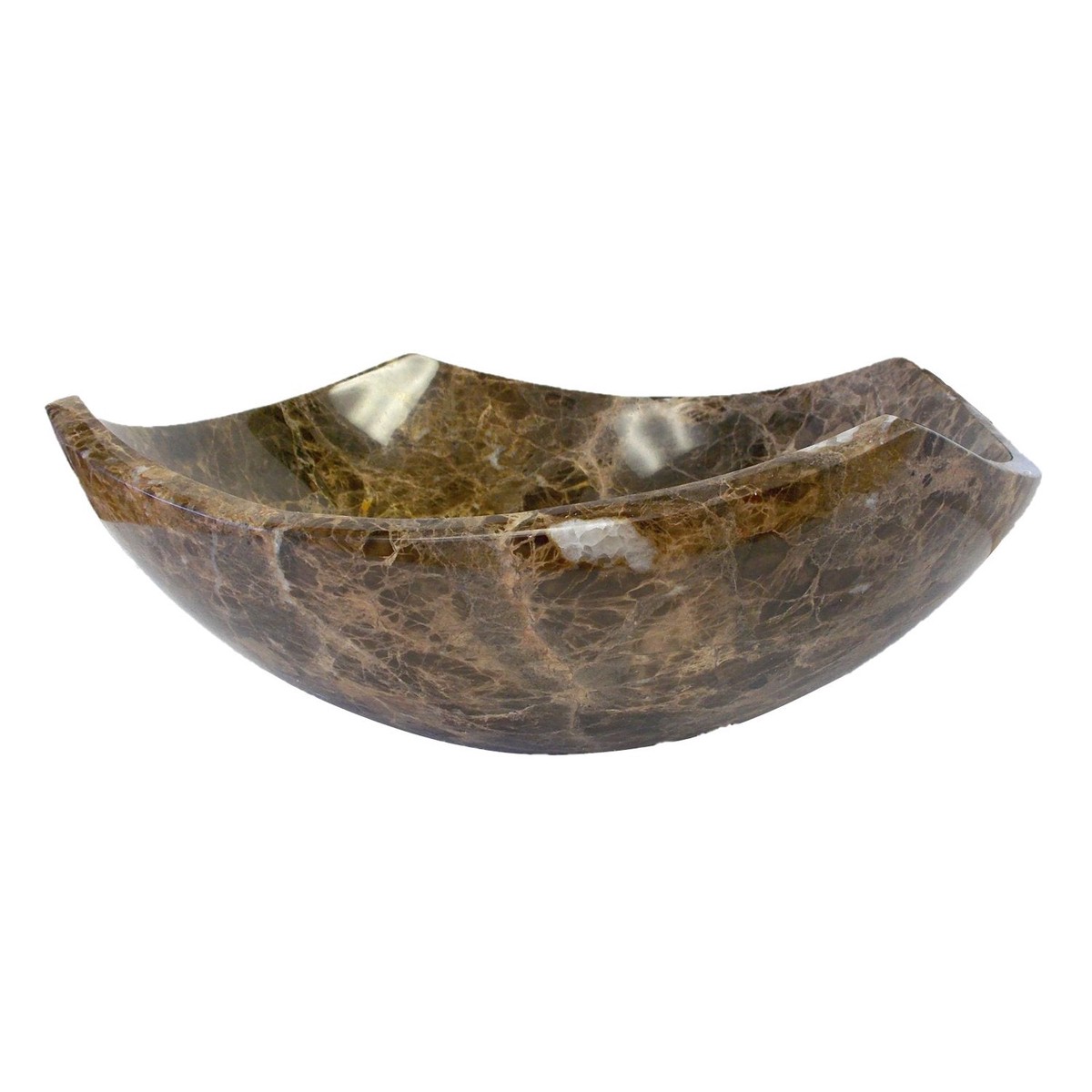 Eden Bath Arched Edges Bowl Sink - Dark Emperador