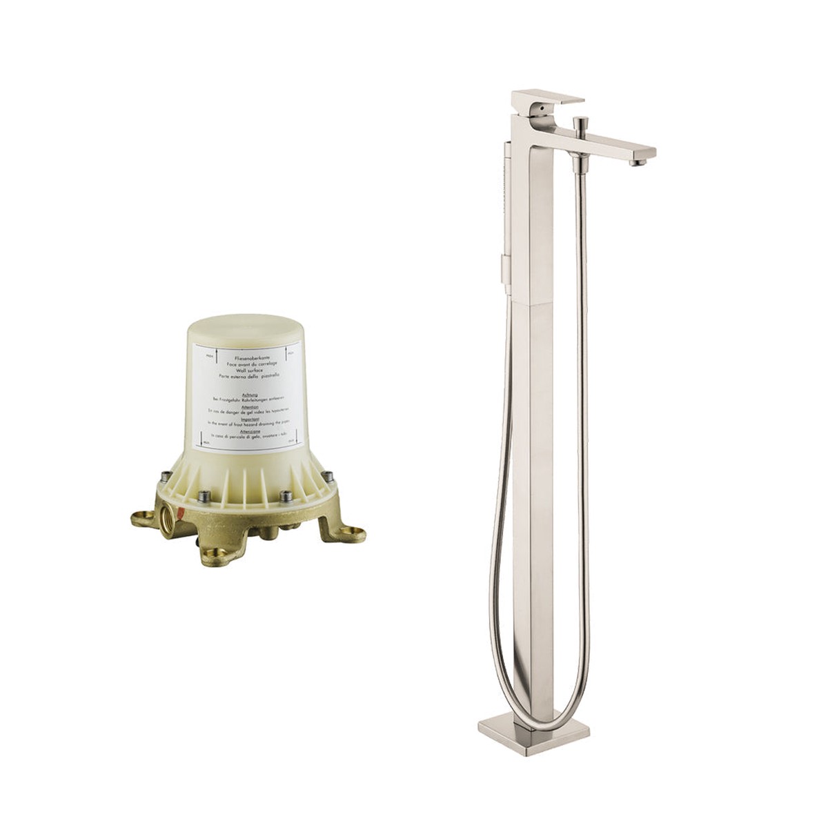 Metropol Tub Faucet with Rough In Valve - Free Standing - 35 BrassBrushed Nickel