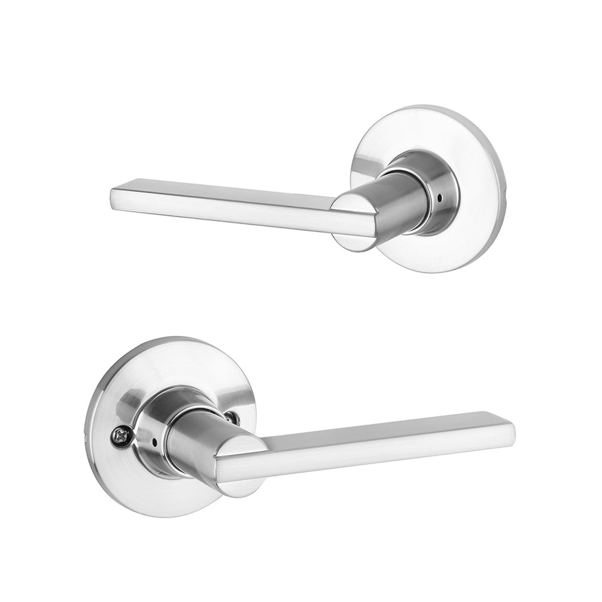 Owen Rosette Nils Passage Door Leverset - Door Mount - 4 BrassPolished Chrome