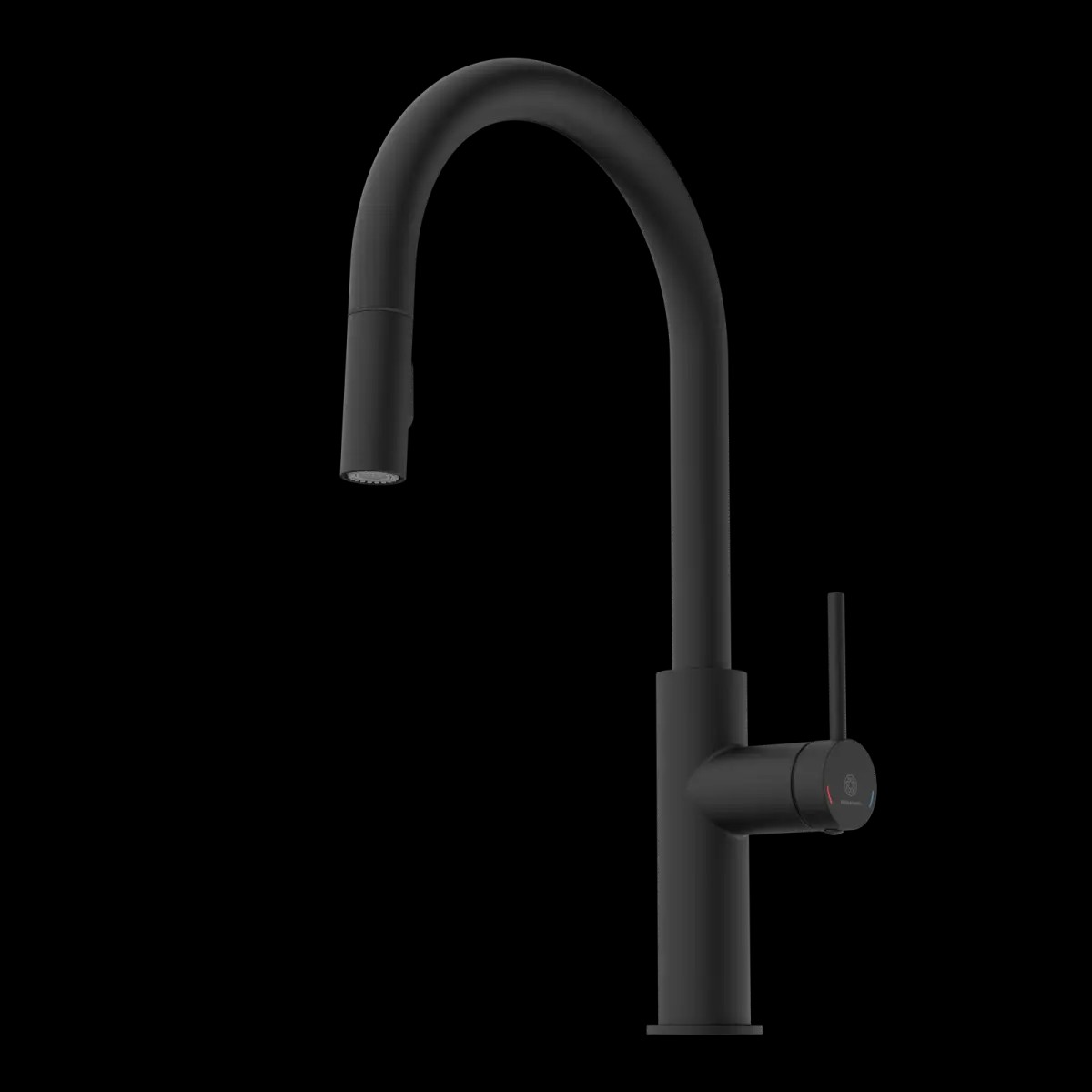 Wasserwerk Kitchen Faucet with Arch Pull-Down Spout in Matte Black