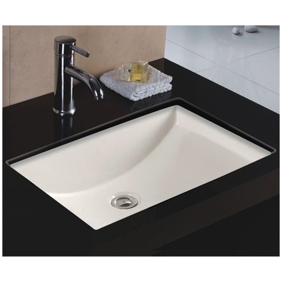 Wells Sinkware 22-Inch Rectangular Single Bowl Undermount Bathroom Sink
