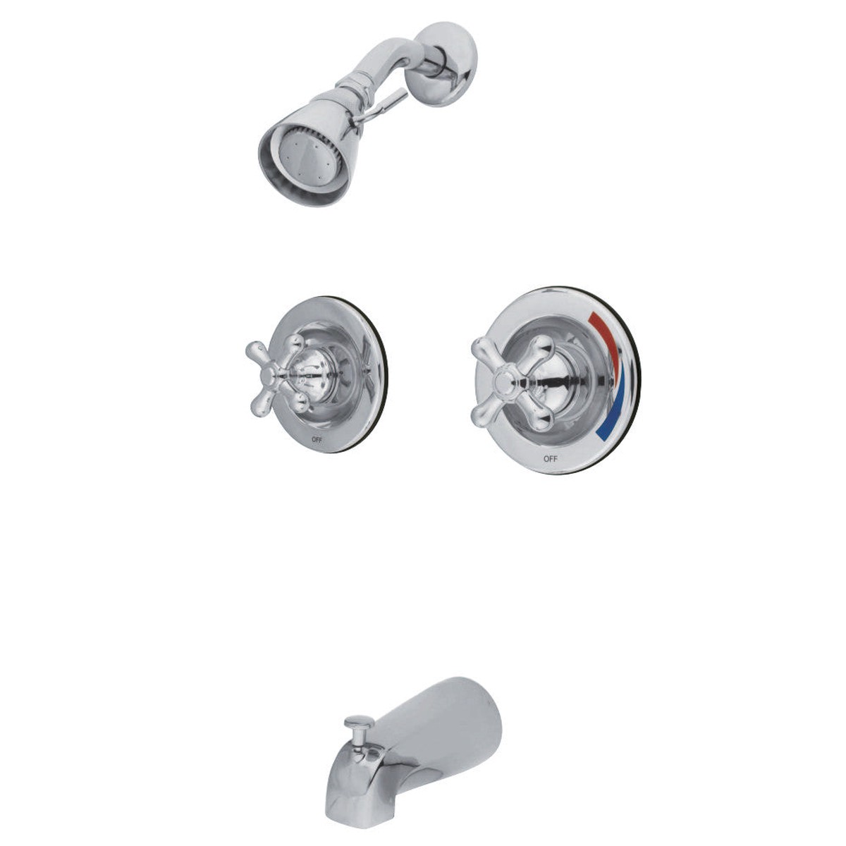 Kingston Brass Water Saving Vintage Tub and Shower Faucet with Pressure Balanced Valve and Dual Handle