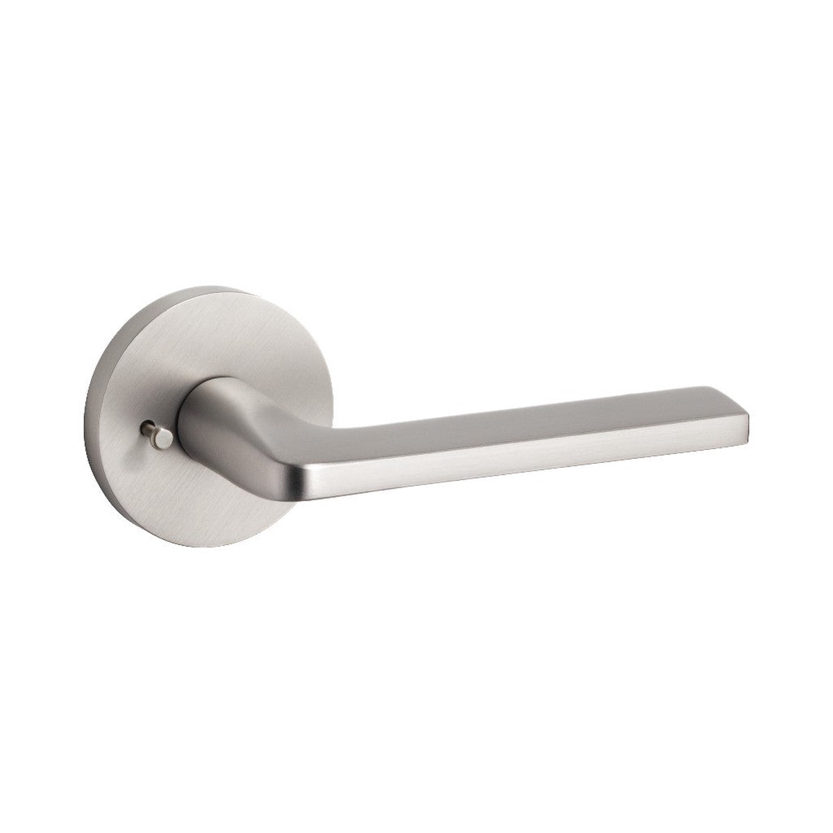 Athena Round Concealed Privacy Door Leverset - Door Mount - 6 BrassBrushed Nickel