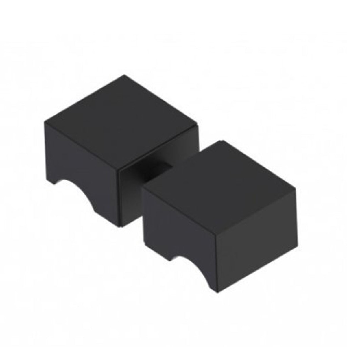 Berlin Double Knob Shower Door Handle - Door Mount - 2 BrassMatt Black