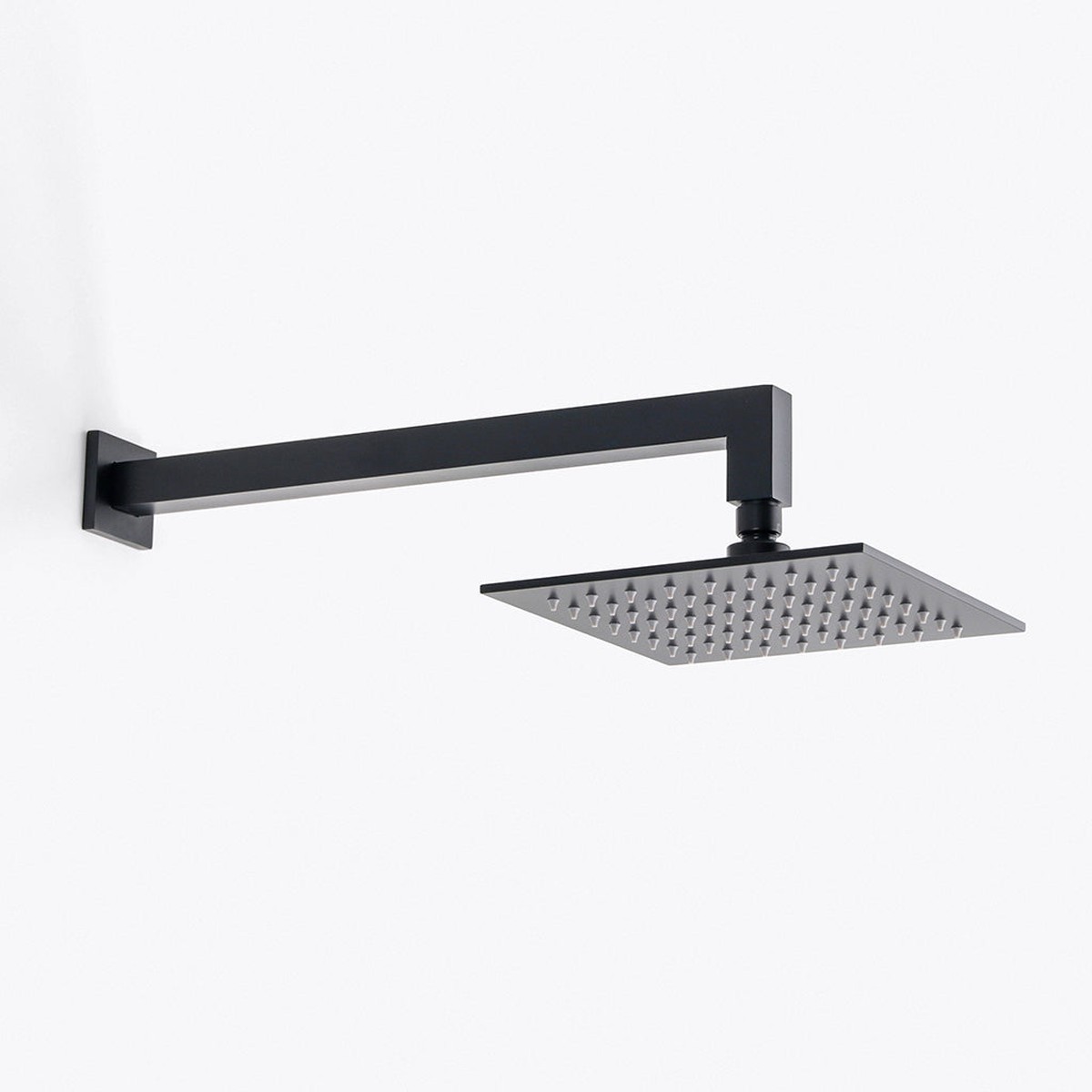 Devon Complete Square Shower Head - Wall Mount - 8 BrassMatt Black