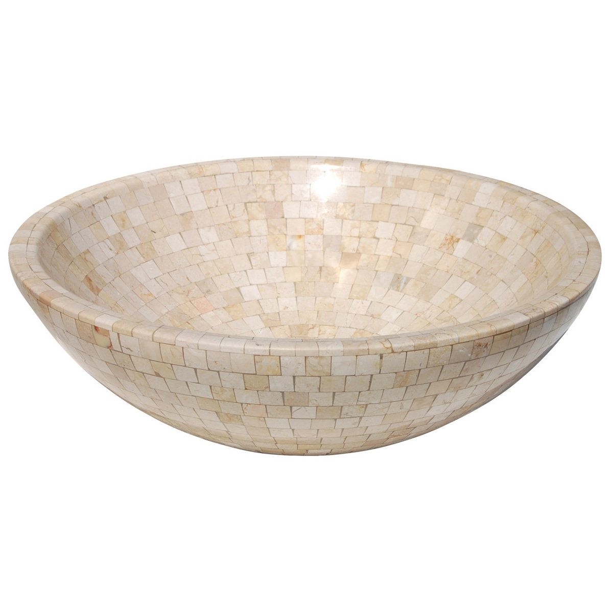 Eden Bath Mosaic Marble Sink - Tan