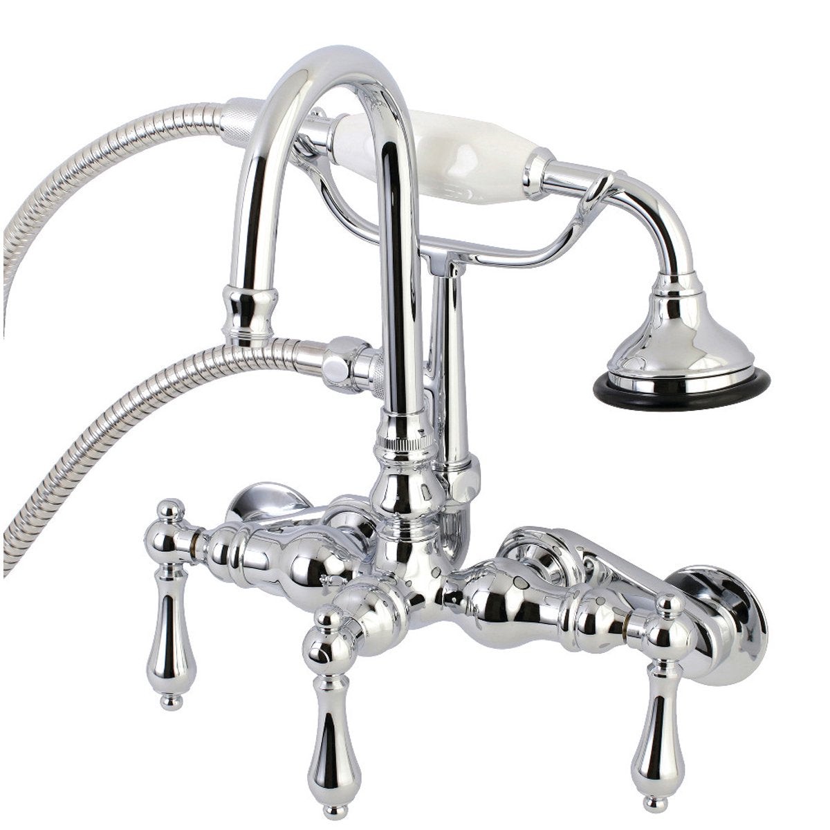 Kingston Brass AE301TX-P Aqua Vintage Wall Mount Clawfoot Tub Faucets