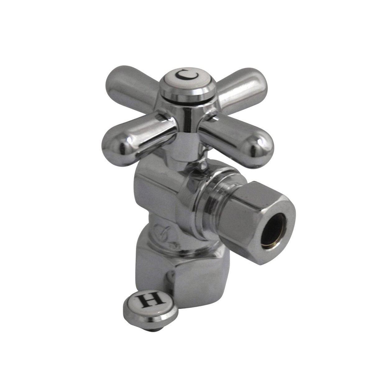 Kingston Brass Vintage Cross Handle Angle Stop with 12 IPS x 38 OD Compression