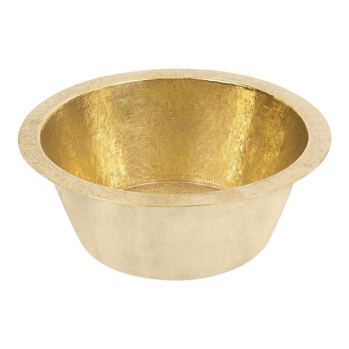 14 Undermount Round Terra Firma Thick Polished Brass Prep Sink