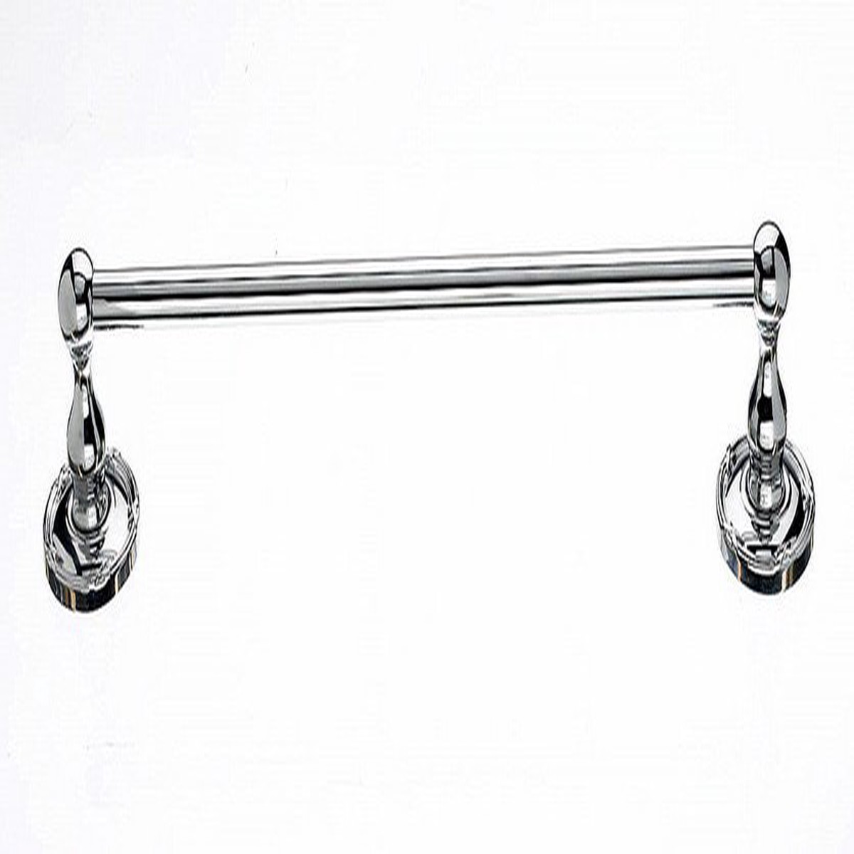 18 Single Towel Bar With Ribbon Reed Detail In Polished Chrome