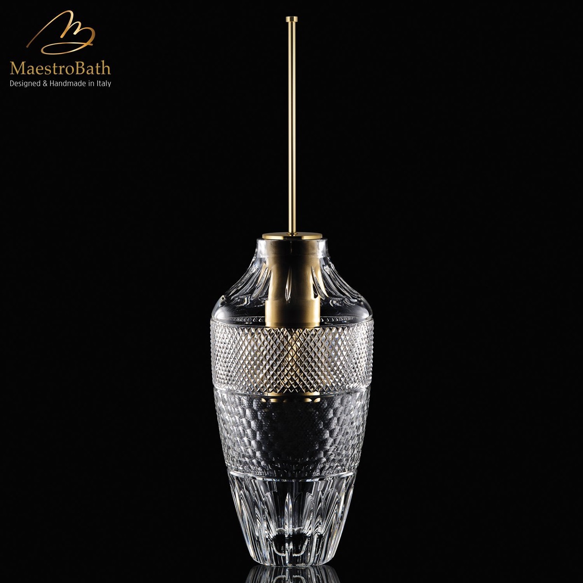 Hive Lux XL Toilet Brush Holder ClearGold