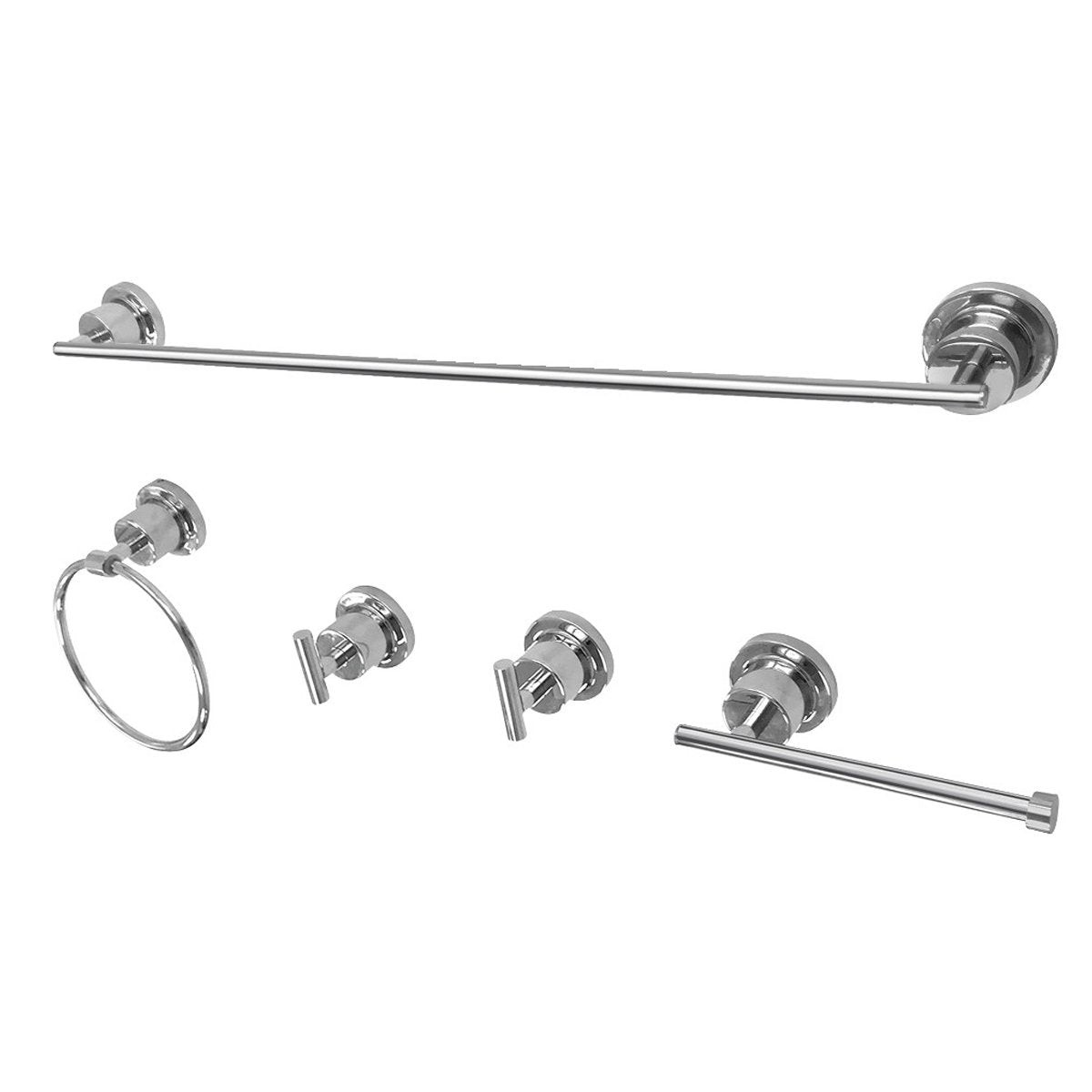 Kingston Brass Concord 5-Piece 2488 x 713 Bathroom Accessory Set