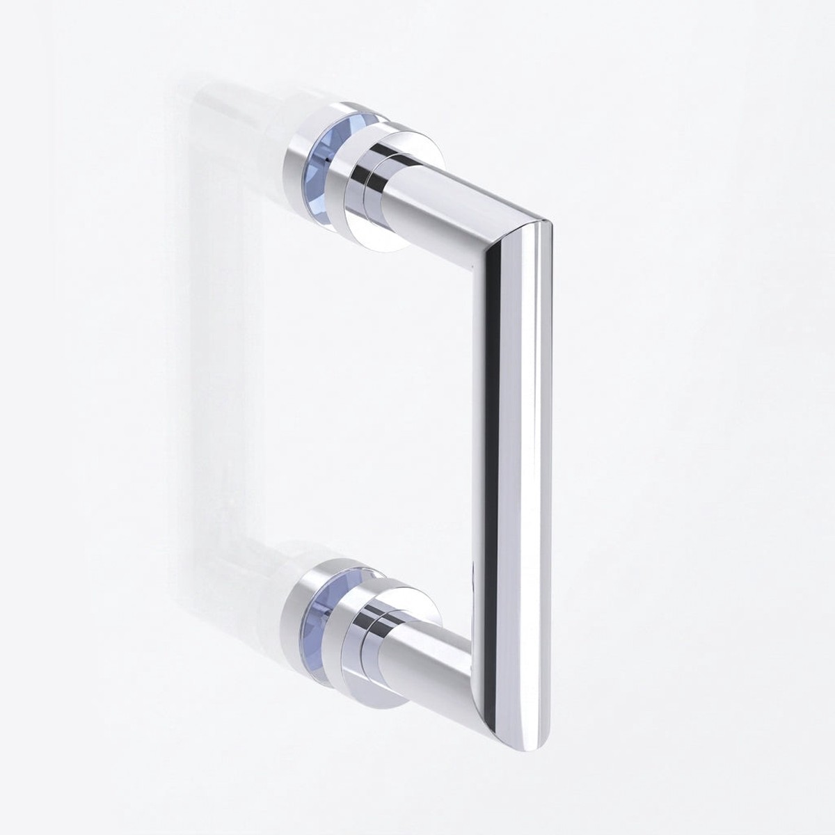 Oslo Single Shower Door Handle - Door Mount - 6 BrassPolished Chrome