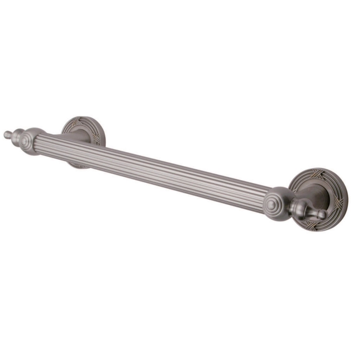 Templeton 12 Brass Decorative Grab Bar in Brushed Nickel