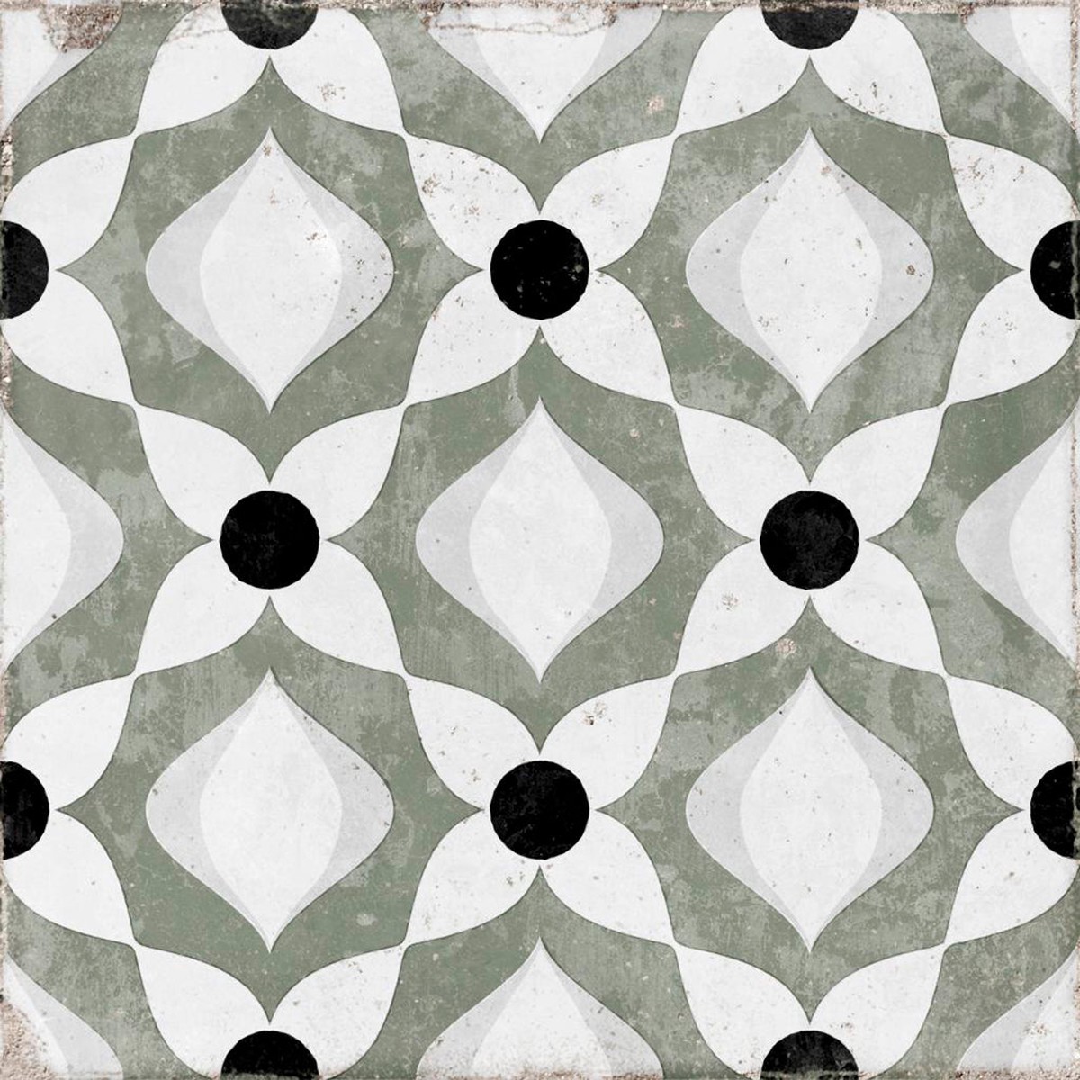 Atlantique Nantes Olive Wall Tile - Wall Or Floor Mount - 79 x 79 PorcelainMatt Earthy Green