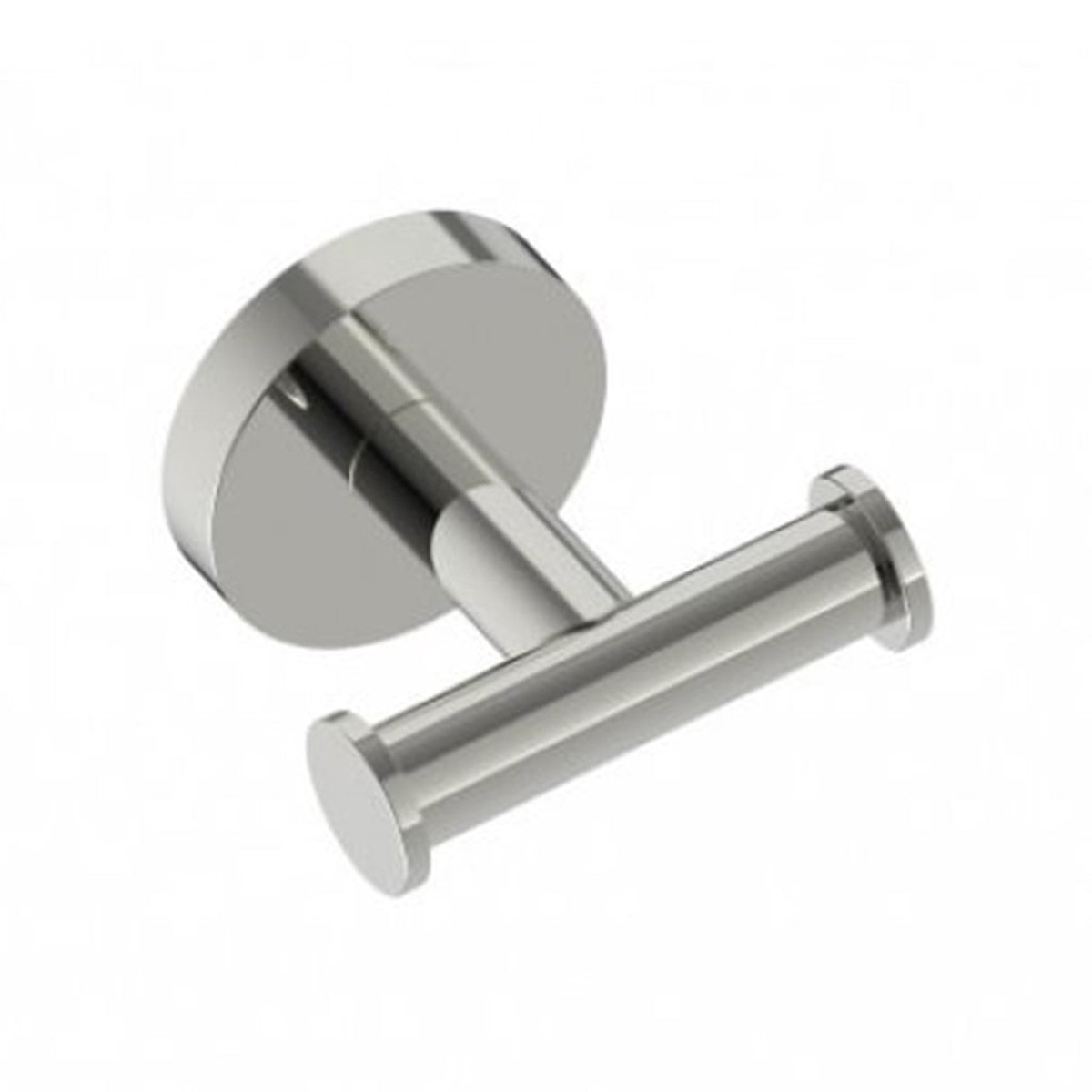 Circo Double Prong Robe Hook - Wall Mount - 3 BrassPolished Nickel