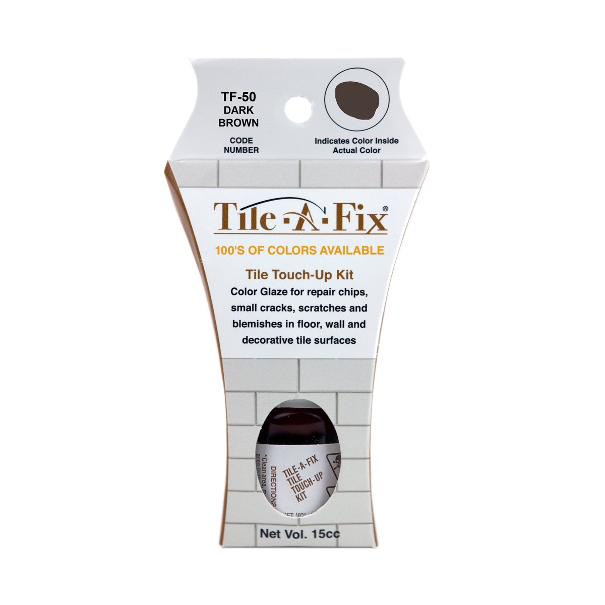 TF-50 Tile-A-Fix Touch Up Repair Glaze - Dark Brown