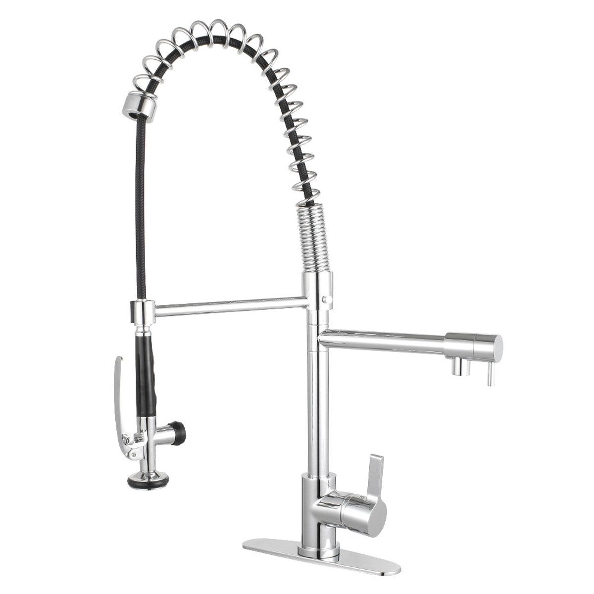 Kingston Brass Gourmetier Continental Single Hole Single-Handle Pre-Rinse Kitchen Faucet