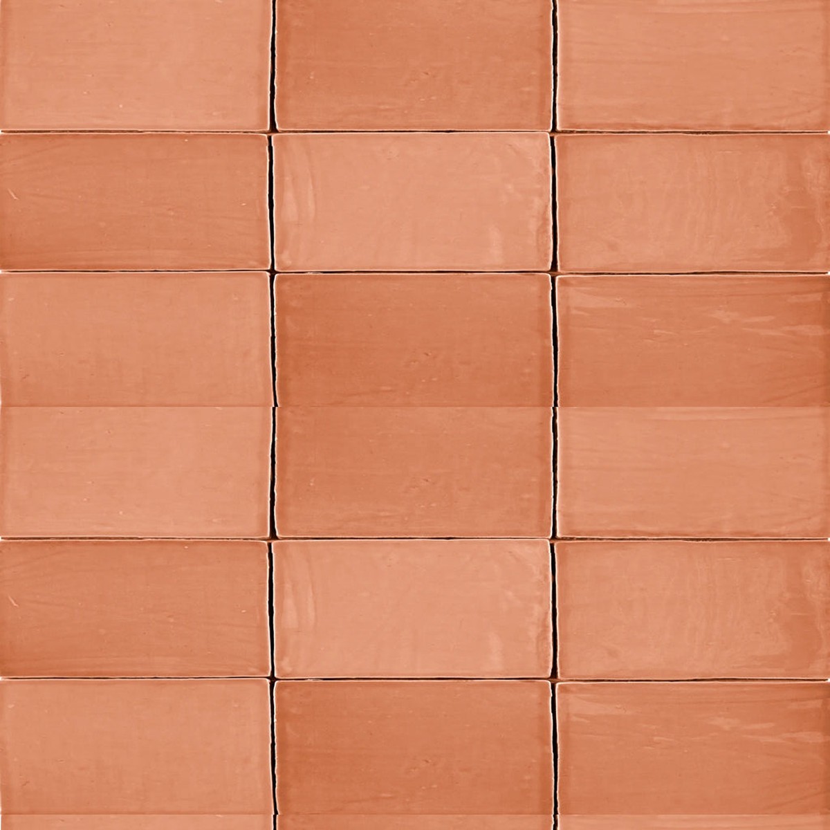 St Tropez Coral Wall Tile - Wall Mount - 25 x 5 CeramicCoral