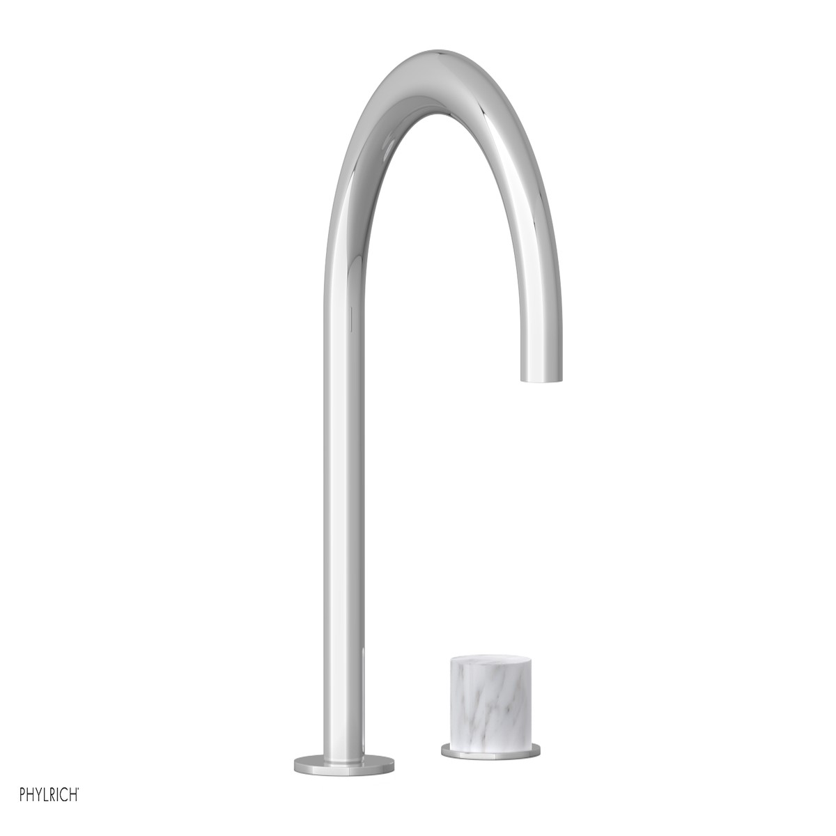 BASIC II - Single Handle Faucet White Marble Handle 230-05-03
