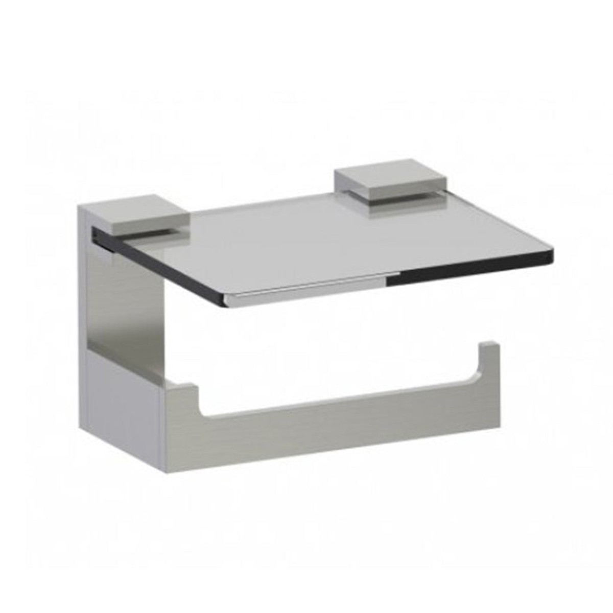 Berlin Shelf Toilet Paper Holder - Wall Mount - 6 BrassBrushed Nickel