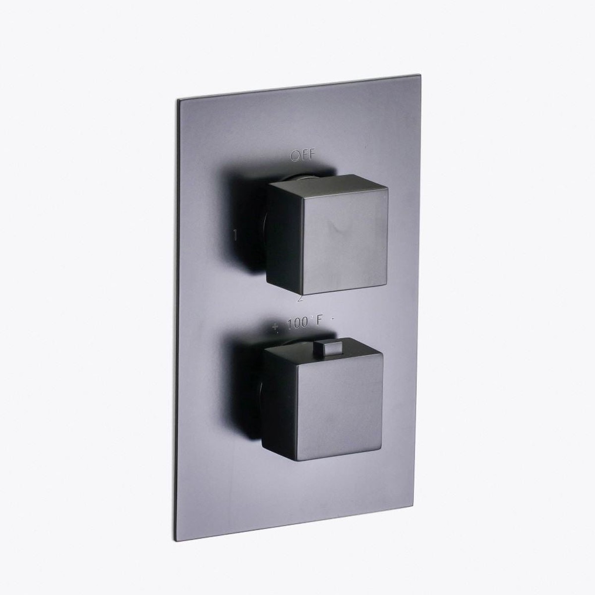 Devon 2-3 Way Thermostatic Shower Mixer - Wall Mount - 5W x 8H BrassMatt Black