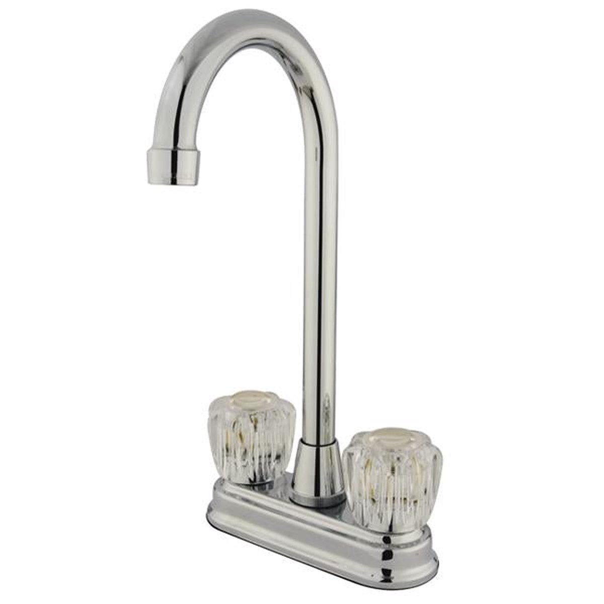 Kingston Brass GKB491AC Water Saving Magellan Chrome Bar Faucet with Acrylic Handles