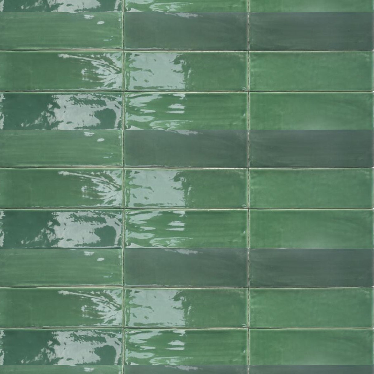 Tabarca Wall Tile - Wall Mount - 91 x 3 CeramicGloss Green