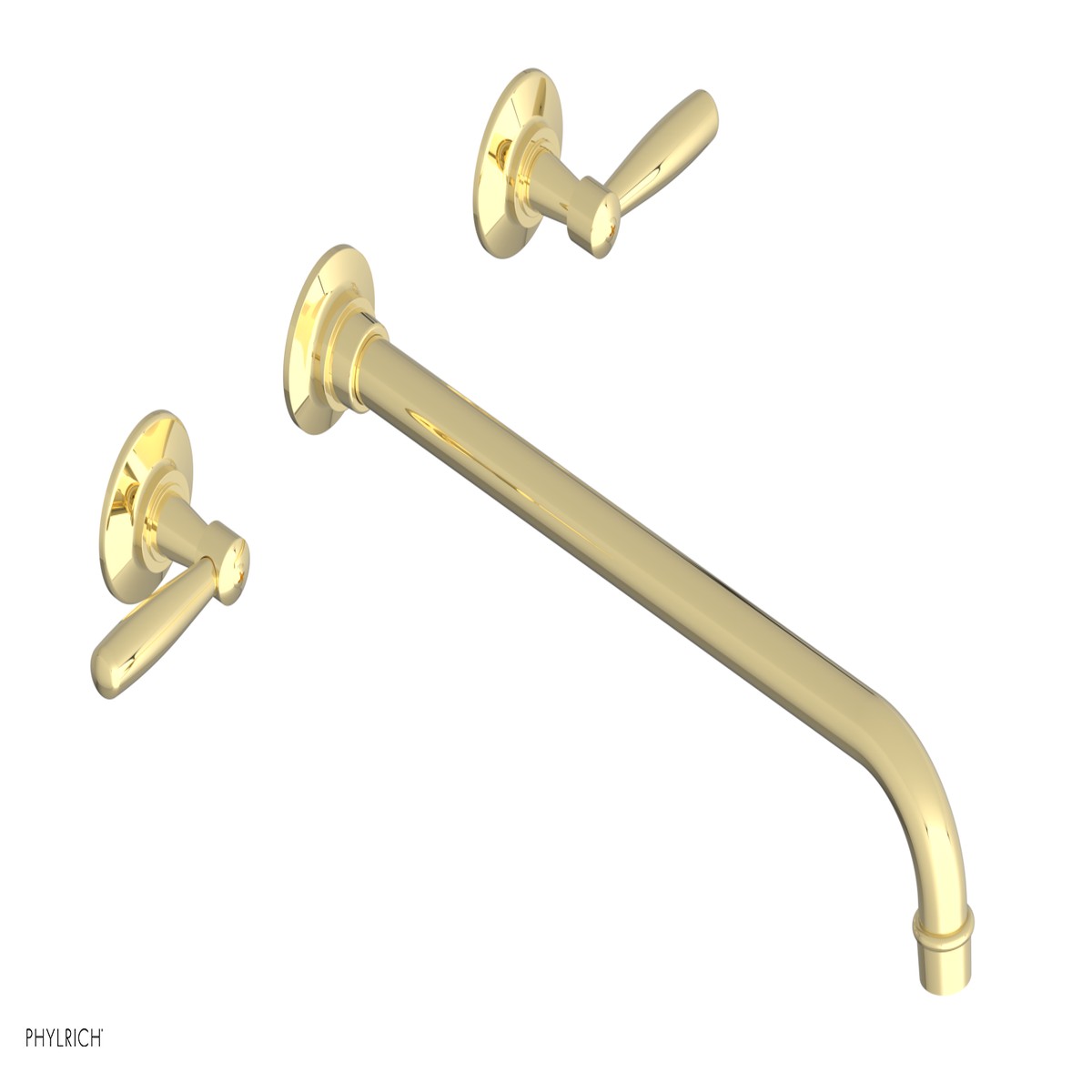 WORKS Wall Lavatory Set 14 Spout - Lever Handles 220-12-14