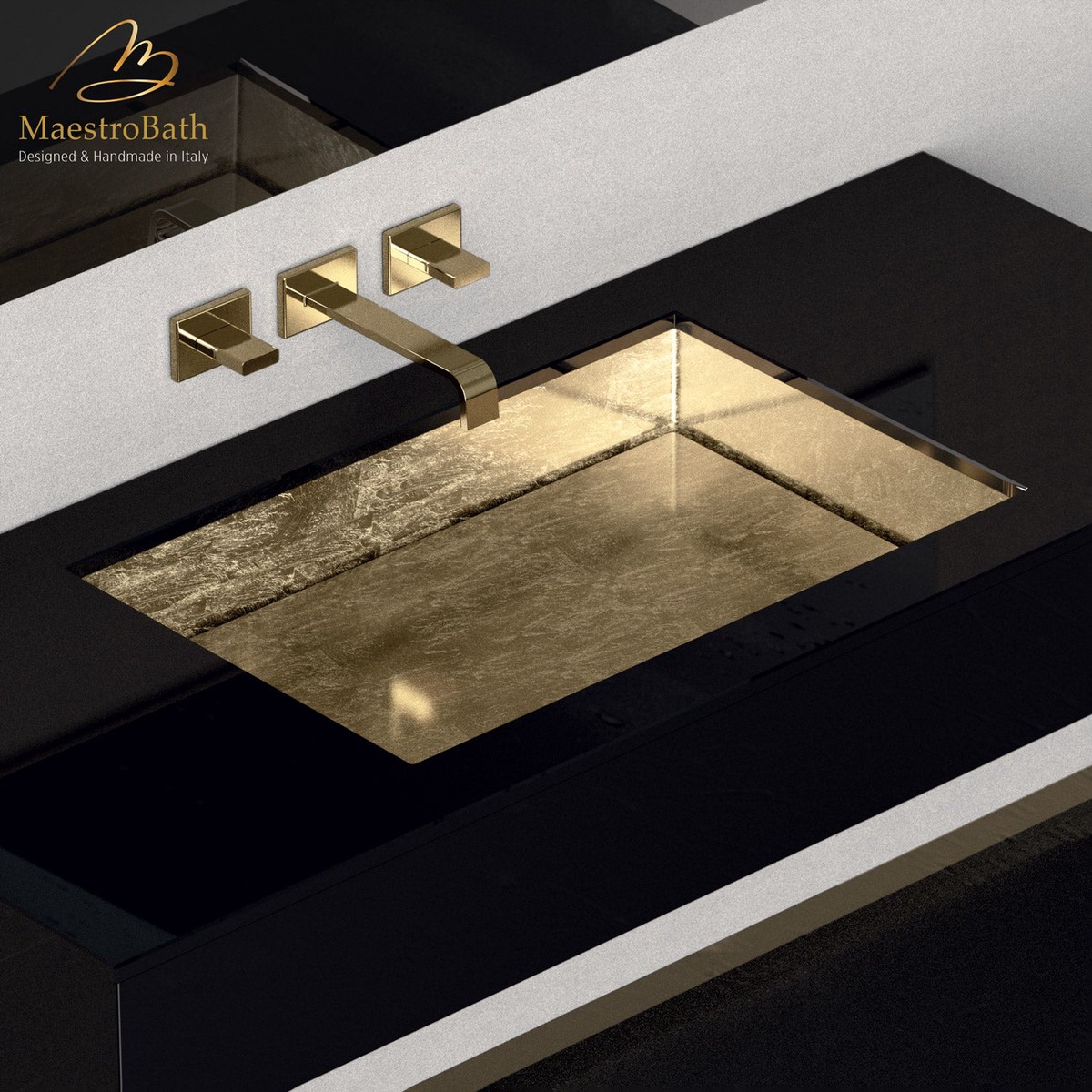 Four Lux Rectangular Undermount Bathroom Sink