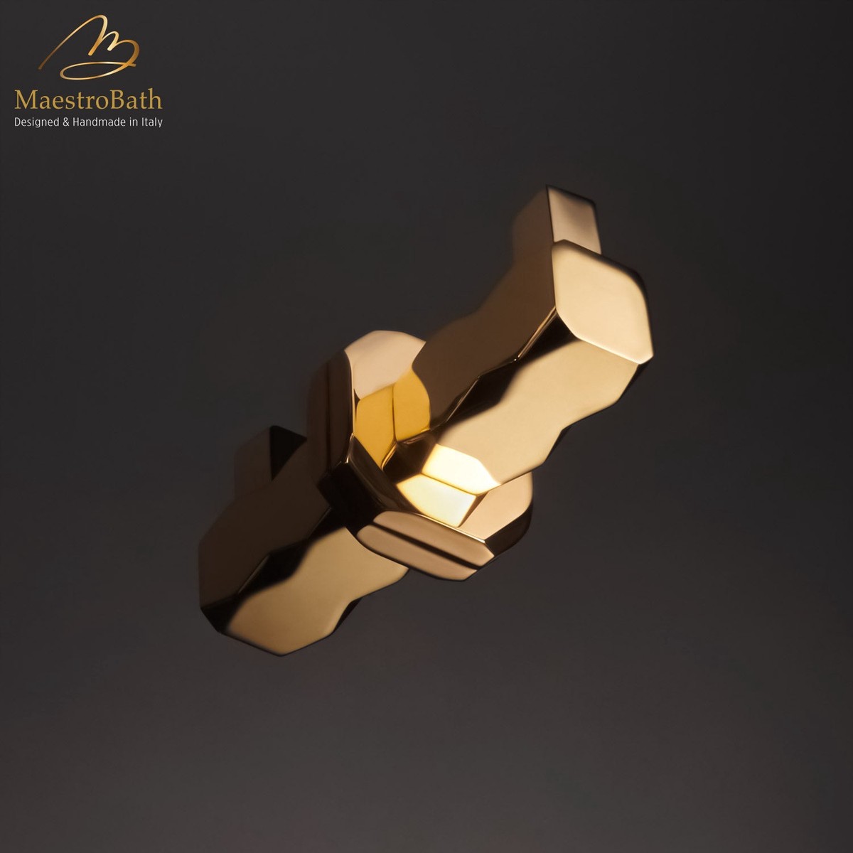IKON Polished Gold Luxury Robe Hook