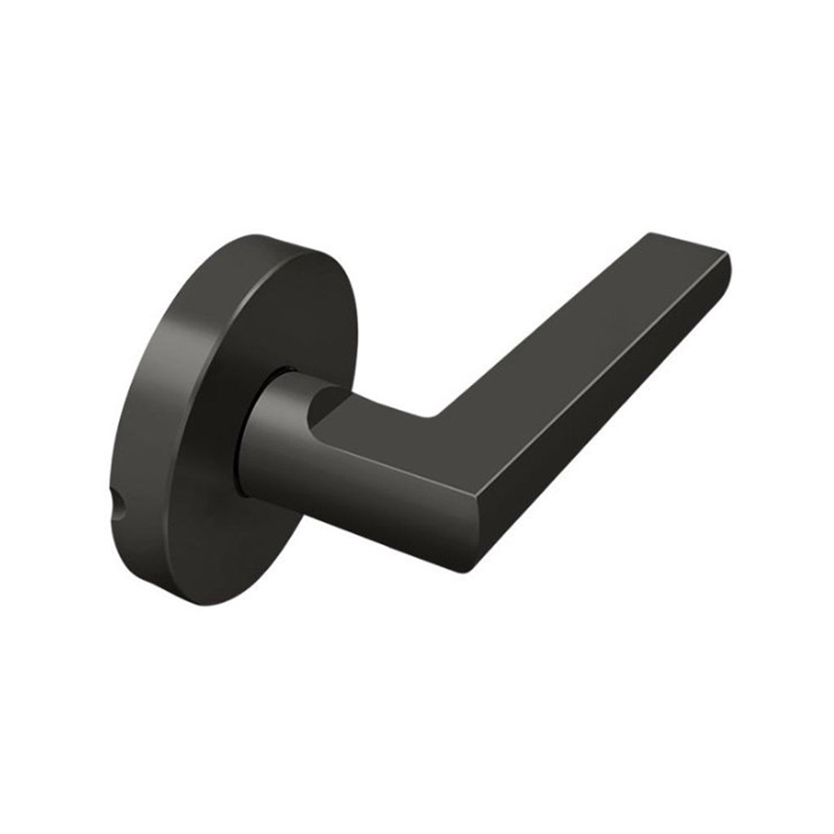 Princeton Round Half Dummy Door Leverset - Single Hole - 5 ZincMatt Black