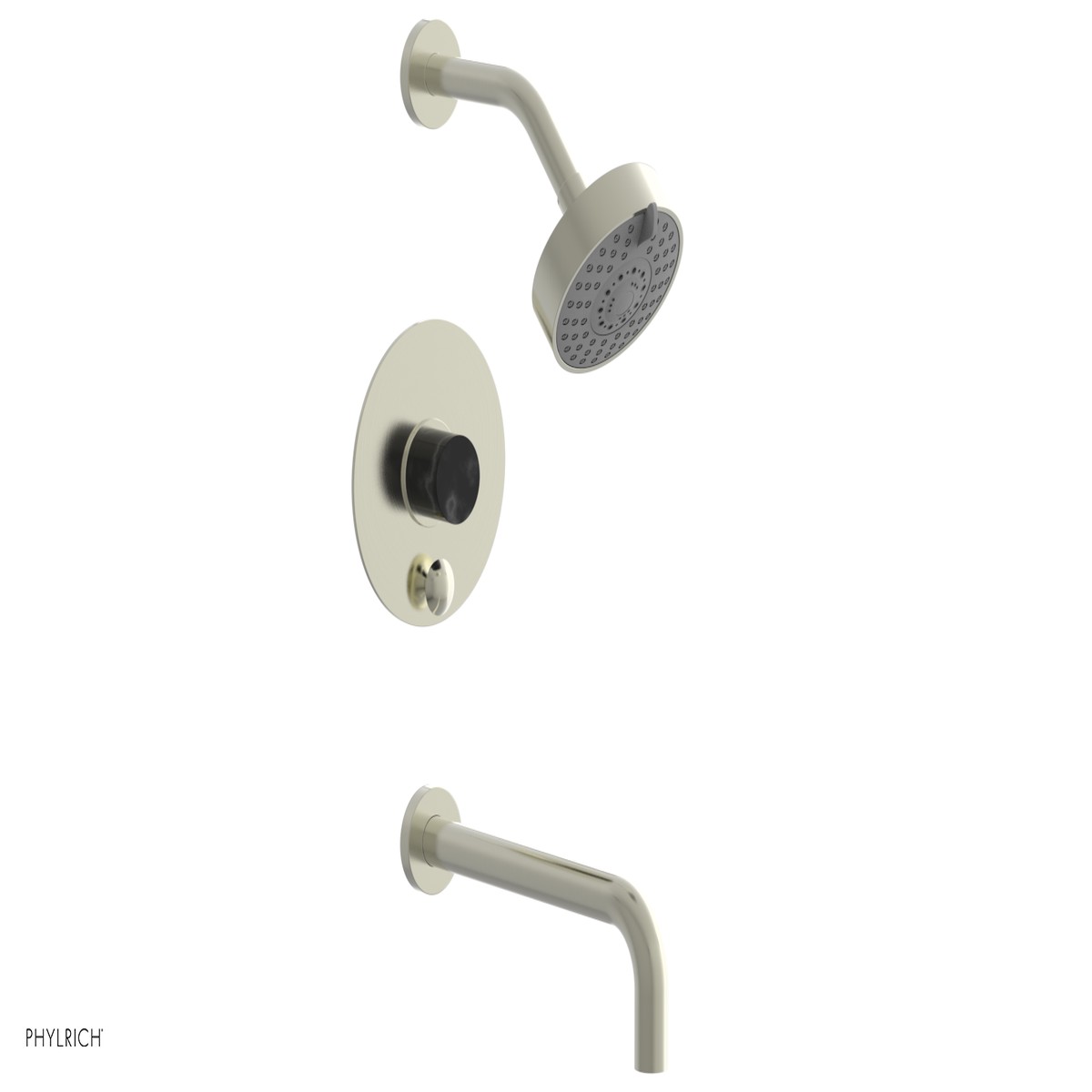 BASIC II 10 Pressure Balance Tub and Shower Set - Black Marble 230-28-10