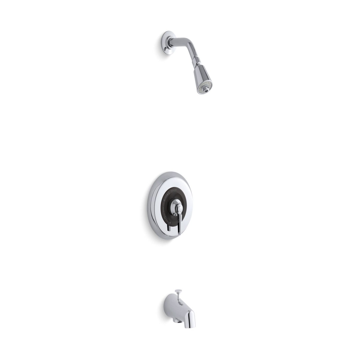 KOHLER K-TS6908-4G Triton Rite-Temp bath and shower valve trim with lever handle NPT spout and 175 gpm showerhead