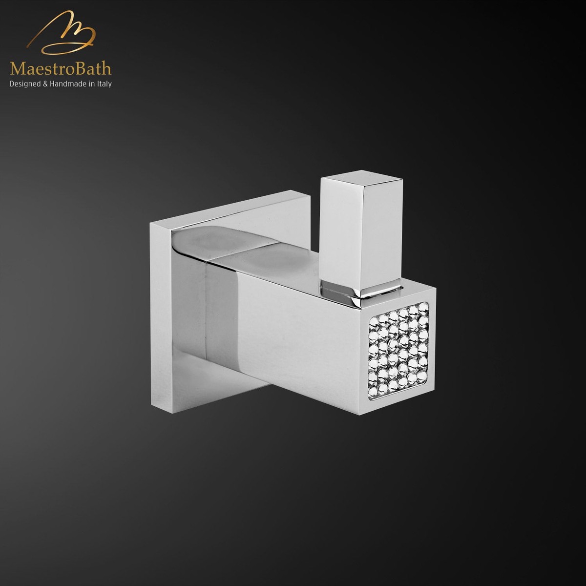 Skip Diamond Robe Hook Polished Chrome