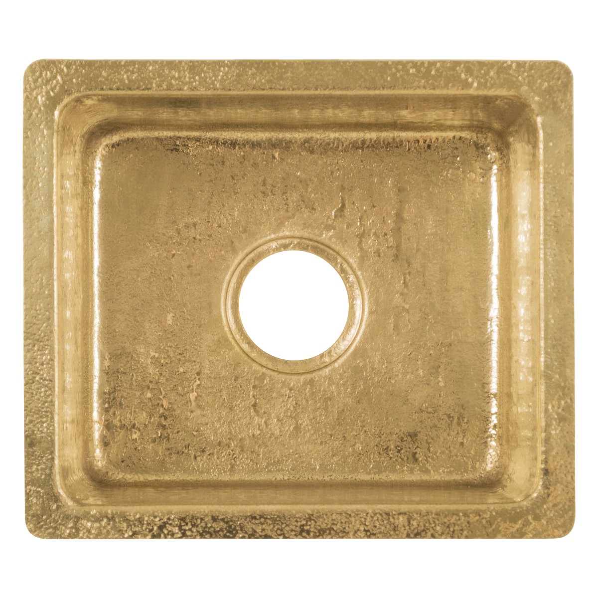 Undermount 16 x 14 Terra Firma Thick Polished Brass Prep Sink