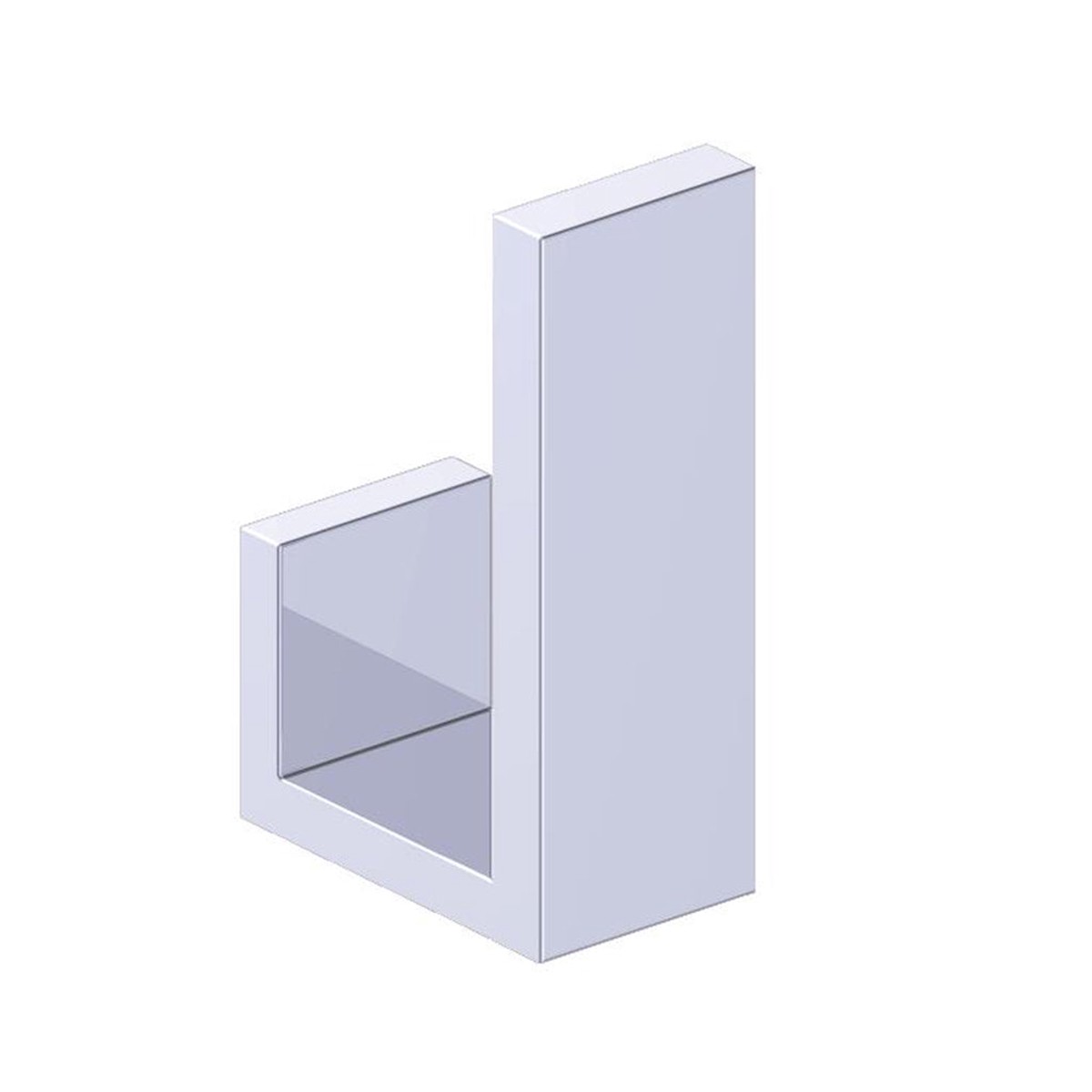 Berlin Solid Back Robe Hook - Wall Mount - 4 BrassPolished Chrome