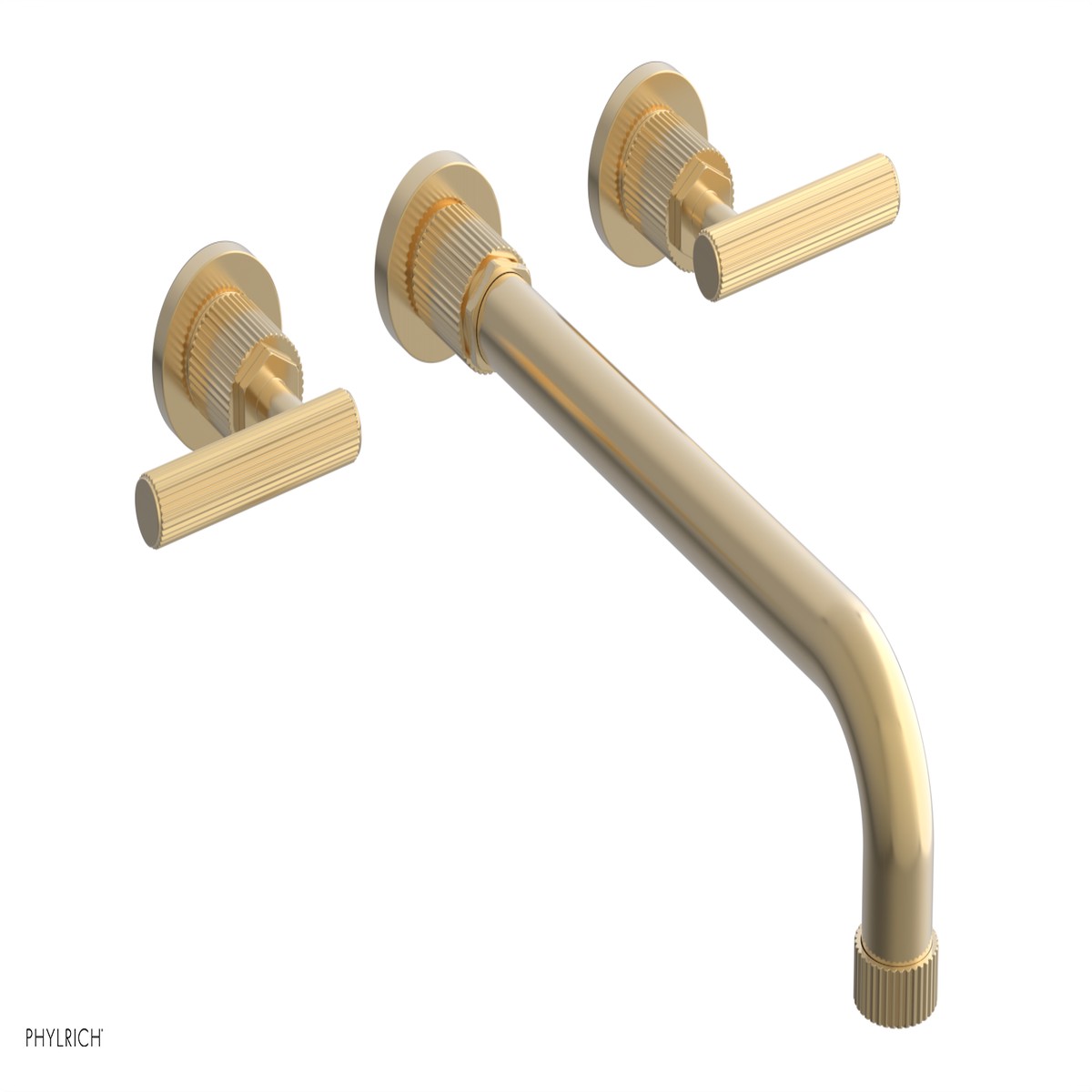 DUSTRIE Wall Lavatory Set - 12 Spout - Lever Handle - Grooved 370-12-12