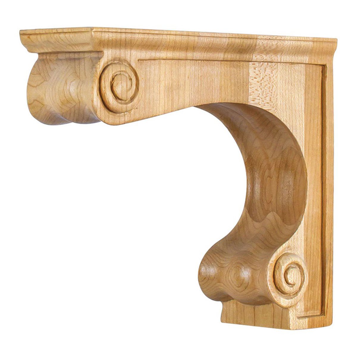 Hardware Resources 2-58 x 8 x 7 Rubberwood Range Hood Corbel