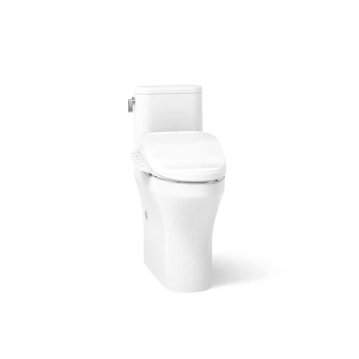 KOHLER K-28020-TBHHC Spacity Hidden Cord One-piece Compact Elongated Toilet with Skirted Trapway 128 GPF