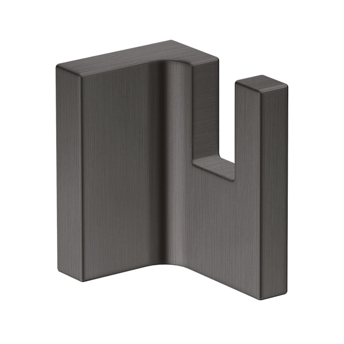 Universal Rectangular Single Hook - Wall Mount - 3 BrassBrushed Black Chrome