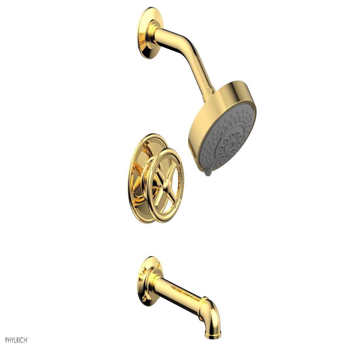 WORKS 2 Pressure Balance Tub and Shower Set - Cross Handle 221-26